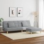 Sofá cama de 2 plazas con taburete tela gris claro by , Sofas - Ref: Foro24-3258103, Price: 317,35 €, Discount: %
