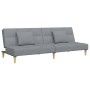 Sofá cama de 2 plazas con taburete tela gris claro by , Sofas - Ref: Foro24-3258103, Price: 317,35 €, Discount: %