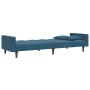 Sofá cama de 2 plazas con taburete terciopelo azul von , Sofas - Ref: Foro24-3258115, Preis: 338,87 €, Rabatt: %