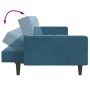 Sofá cama de 2 plazas con taburete terciopelo azul von , Sofas - Ref: Foro24-3258115, Preis: 338,87 €, Rabatt: %