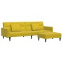 Sofá cama de 2 plazas con taburete terciopelo amarillo by , Sofas - Ref: Foro24-3258120, Price: 333,25 €, Discount: %