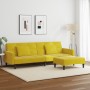 Sofá cama de 2 plazas con taburete terciopelo amarillo by , Sofas - Ref: Foro24-3258120, Price: 333,25 €, Discount: %