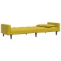 Sofá cama de 2 plazas con taburete terciopelo amarillo by , Sofas - Ref: Foro24-3258120, Price: 333,25 €, Discount: %