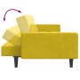 Sofá cama de 2 plazas con taburete terciopelo amarillo by , Sofas - Ref: Foro24-3258120, Price: 333,25 €, Discount: %