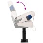 Set de asientos plegables para barco 2 uds con respaldo alto