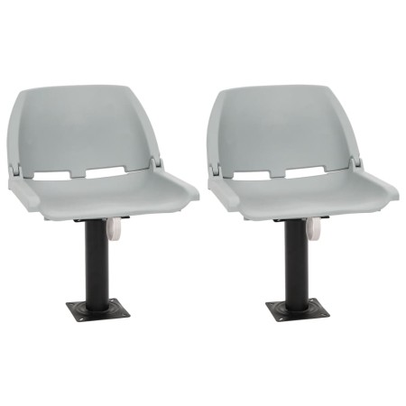 Asientos plegables de barco sin cojín gris 4 uds 48x51x41 cm von , Teile für Segelboote - Ref: Foro24-3284276, Preis: 174,36 ...