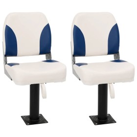 Asientos plegables de barco 4 uds azul y blanco 41x36x48 cm de , Piezas para veleros - Ref: Foro24-3284288, Precio: 170,91 €,...