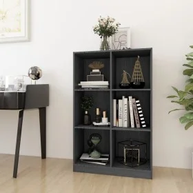 Solid gray pine wood shelf 70x33x110 cm by vidaXL, Bookcases and shelves - Ref: Foro24-809956, Price: 61,52 €, Discount: %