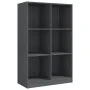 Solid gray pine wood shelf 70x33x110 cm by vidaXL, Bookcases and shelves - Ref: Foro24-809956, Price: 61,52 €, Discount: %