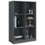 Solid gray pine wood shelf 70x33x110 cm by vidaXL, Bookcases and shelves - Ref: Foro24-809956, Price: 61,52 €, Discount: %