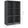 Solid gray pine wood shelf 70x33x110 cm by vidaXL, Bookcases and shelves - Ref: Foro24-809956, Price: 61,52 €, Discount: %