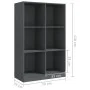 Solid gray pine wood shelf 70x33x110 cm by vidaXL, Bookcases and shelves - Ref: Foro24-809956, Price: 61,52 €, Discount: %