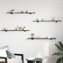 Estantes pared 4 uds madera ingeniería roble humo 100x10x1,5 cm by , Shelves - Ref: Foro24-838285, Price: 27,29 €, Discount: %