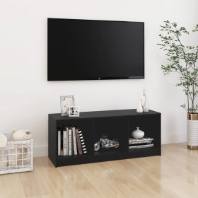 TV-Ständer aus massivem Kiefernholz schwarz 104x33x41 cm von vidaXL, TV-Möbel - Ref: Foro24-809964, Preis: 42,37 €, Rabatt: %