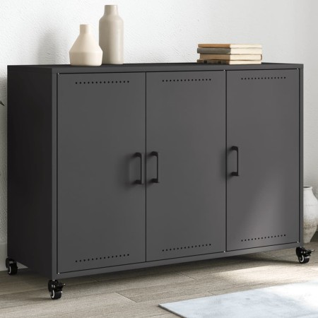 Aparador de acero negro 100,5x39x72 cm von , Sideboards - Ref: Foro24-846680, Preis: 151,76 €, Rabatt: %