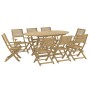 Juego de comedor de jardín 9 piezas madera maciza de acacia by , Garden sets - Ref: Foro24-3295004, Price: 473,10 €, Discount: %