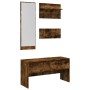 Muebles de recibidor 4 pzas madera de ingeniería roble ahumado | Foro24.es | Tu tienda online para hogar, jardín y más Foro24.es