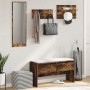 Muebles de recibidor 4 pzas madera de ingeniería roble ahumado | Foro24.es | Tu tienda online para hogar, jardín y más Foro24.es