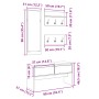Muebles de recibidor 4 pzas madera de ingeniería roble ahumado | Foro24.es | Tu tienda online para hogar, jardín y más Foro24.es