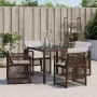 Sillas de jardín con cojines 4 unidades ratán sintético marrón | Foro24.es | Tu tienda online para hogar, jardín y más Foro24.es