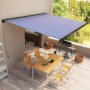 Toldo de carrete manual azul y blanco 450x300 cm von , Markisen - Ref: Foro24-3052707, Preis: 643,25 €, Rabatt: %