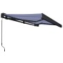 Toldo de carrete manual azul y blanco 450x300 cm von , Markisen - Ref: Foro24-3052707, Preis: 643,25 €, Rabatt: %