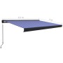 Toldo de carrete manual azul y blanco 450x300 cm von , Markisen - Ref: Foro24-3052707, Preis: 643,25 €, Rabatt: %