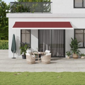 Toldo retráctil automático burdeos 500x300 cm de , Toldos - Ref: Foro24-3215327, Precio: 767,44 €, Descuento: %
