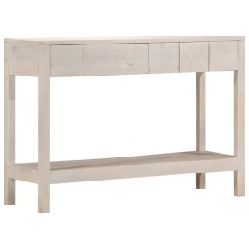 Mesa consola madera maciza de mango blanco 110x35x75 cm by , Side tables - Ref: Foro24-4009375, Price: 220,23 €, Discount: %