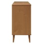 Mesita de noche MOLDE madera maciza de pino marrón 113x40x80 cm de , Cajoneras - Ref: Foro24-4013410, Precio: 239,52 €, Descu...