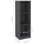 Regal/Raumteiler aus grauem Kiefernholz, 36 x 33 x 110 cm von vidaXL, Bücherregale und Regale - Ref: Foro24-809938, Preis: 41...