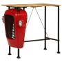 Mesa bar tractor madera maciza mango rojo y marrón 55x120x107cm | Foro24.es | Tu tienda online para hogar, jardín y más Foro24.es