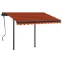 Toldo automático LED sensor de viento naranja y marrón 3x2,5 m von , Markisen - Ref: Foro24-3070115, Preis: 571,85 €, Rabatt: %