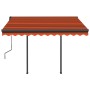 Toldo automático LED sensor de viento naranja y marrón 3x2,5 m von , Markisen - Ref: Foro24-3070115, Preis: 571,85 €, Rabatt: %