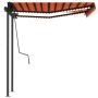 Toldo automático LED sensor de viento naranja y marrón 3x2,5 m von , Markisen - Ref: Foro24-3070115, Preis: 571,85 €, Rabatt: %