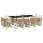 Set comedor de jardín con cojines 13 pzas ratán sintético beige by , Garden sets - Ref: Foro24-3210862, Price: 766,97 €, Disc...