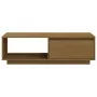 Solid honey brown pine wood coffee table 110x50x33.5 cm by vidaXL, Coffee table - Ref: Foro24-809885, Price: 56,05 €, Discoun...