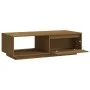 Solid honey brown pine wood coffee table 110x50x33.5 cm by vidaXL, Coffee table - Ref: Foro24-809885, Price: 56,05 €, Discoun...