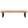 Estante de lavabo de pared de acero y madera maciza de haya von , Badezimmerwaschtische - Ref: Foro24-3302365, Preis: 74,02 €...