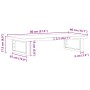 Estante de lavabo de pared de acero y madera maciza de haya von , Badezimmerwaschtische - Ref: Foro24-3302365, Preis: 74,02 €...