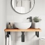 Estante de lavabo de pared de acero y madera maciza de haya by , bathroom vanities - Ref: Foro24-3302373, Price: 108,51 €, Di...