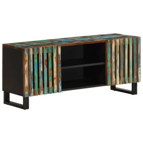 Mueble de TV madera maciza de acacia 105x34x46 cm de , Almacenamiento para CD y DVD - Ref: Foro24-377440, Precio: 99,98 €, De...