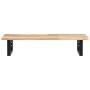 Estante de lavabo de pared acero y madera maciza de acacia von , Badezimmerwaschtische - Ref: Foro24-3302669, Preis: 71,58 €,...