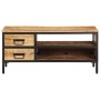 Mueble de TV madera maciza de mango rugosa 90x35x40 cm de , Almacenamiento para CD y DVD - Ref: Foro24-374083, Precio: 127,93...