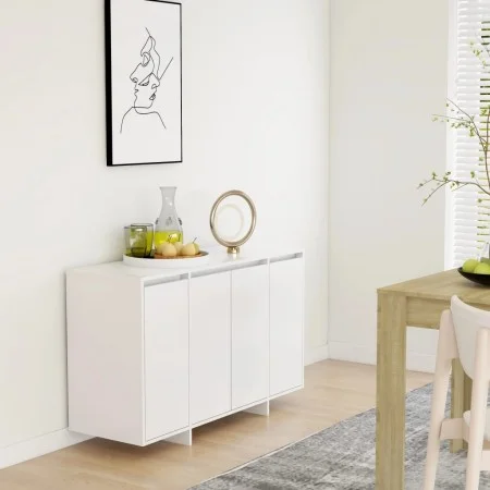 Aparador de madera contrachapada blanco 120x41x75 cm de vidaXL, Aparadores - Ref: Foro24-809602, Precio: 137,03 €, Descuento: %