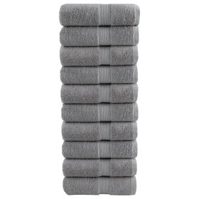 Toallas SOLUND 10 unidades gris 30x30 cm 600 gsm de , Toallas - Ref: Foro24-137301, Precio: 23,07 €, Descuento: %