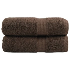 Toallas SOLUND 2 unidades marrón 30x30 cm 600 gsm de , Toallas - Ref: Foro24-137227, Precio: 10,60 €