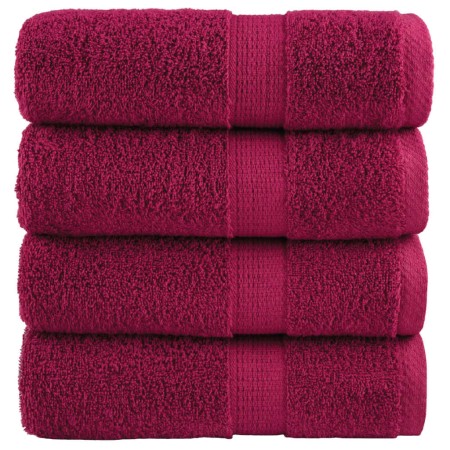 Toallas SOLUND 4 unidades burdeos 30x30 cm 600 gsm | Foro24.es | Tu tienda online para hogar, jardín y más Foro24.es