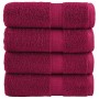 Toallas SOLUND 4 unidades burdeos 30x30 cm 600 gsm | Foro24.es | Tu tienda online para hogar, jardín y más Foro24.es