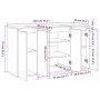 Weißes Sperrholz-Sideboard 120x41x75 cm von vidaXL, Sideboards - Ref: Foro24-809602, Preis: 137,04 €, Rabatt: %